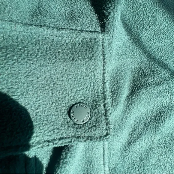 PINK Victoria’s Secret Deep Forest Green Fleece Wide Leg Cargo Joggers Sz M NWT - Picture 6 of 13